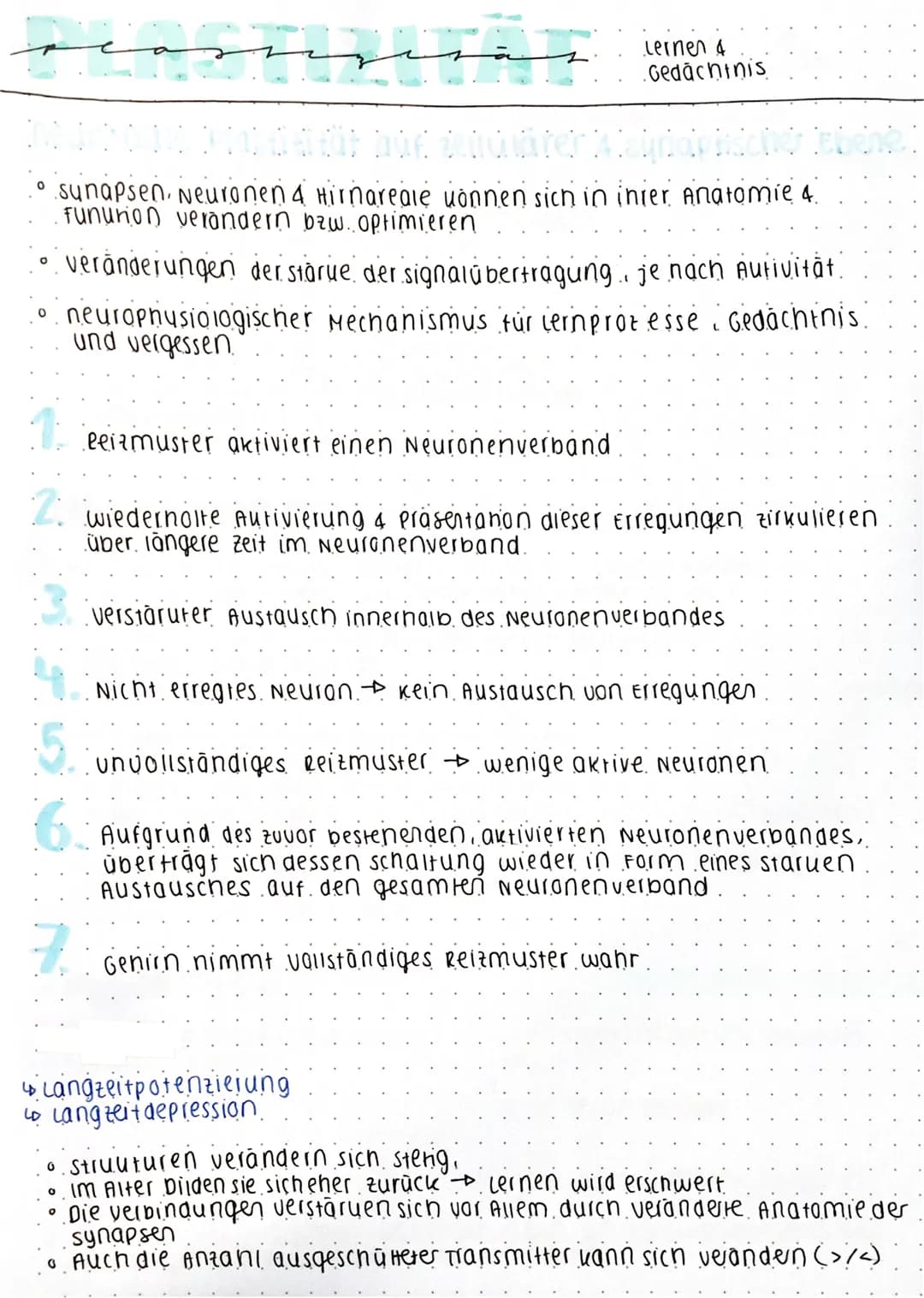 0
محمد
• synapsen, Neuronen 4 Hirnareale können sich in inter Anatomie 4
Funurion verändern bzw. optimieren
Lernen &
Gedächtnis
veränderunge