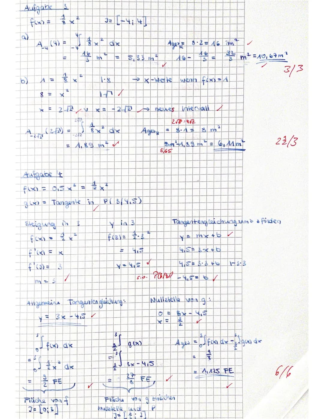 COS
-sin
-cos
Name: Nele
Hilfsmittelfreier Teil
Aufgabe 1
Geben Sie jeweils eine Stammfunktion F zur Funktion f an.
a) f(x) = x³ - 6x² + x
F