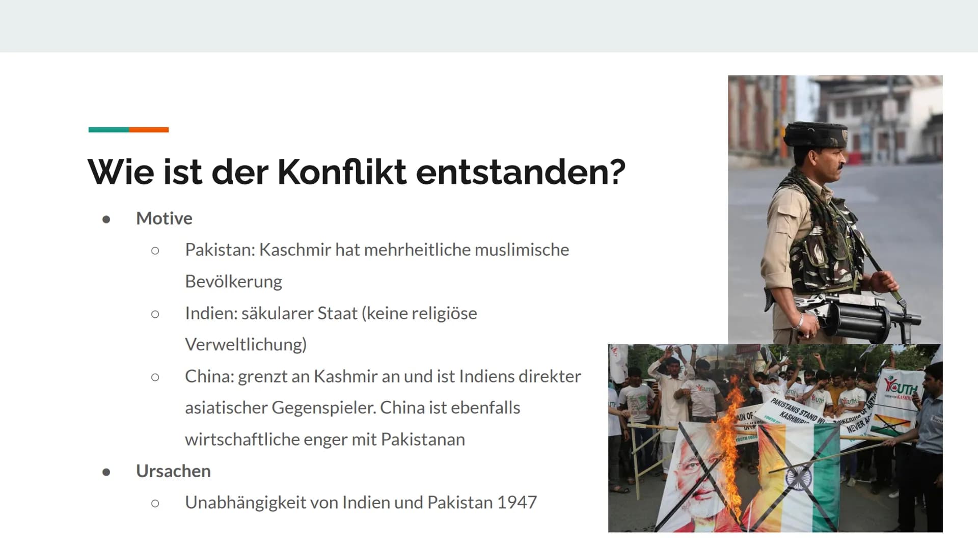 Kaschmir-Konflikt
AFGHANISTAN
Muzaffarabad
Asad
Kaschmi
PAKISTAN
Gilgit
KARAKORUM
Gilgit-Baltistan
Srinagar
Shaksgam-
Tal
Jammu
VOLKSREPUBLI