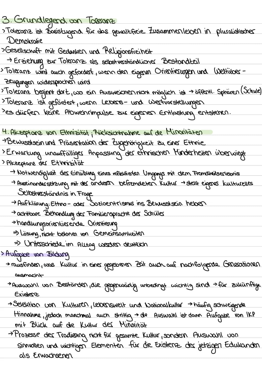 10 Ziele der interkulturellen Erziehung und Bildung nach Nieke
1. Erkennen des eigenen unvermeindlichen Ethnosentrismus
> Definition: → Ethn