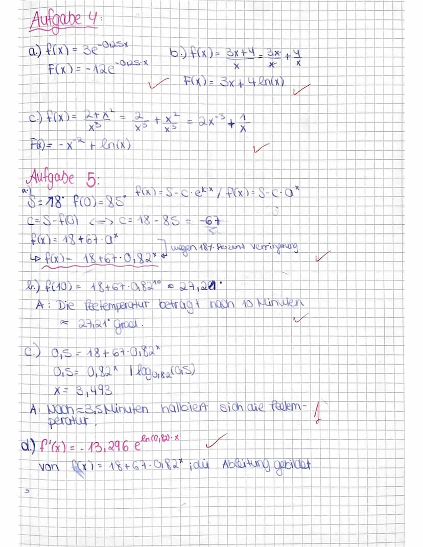 1. Prüfungsteil - hilfsmittelfrei - 30 min.
1) (10 P.) Bestimmen Sie x.
a) ex+3 = 11 en
X+3=en(1)1-3
X=-3
d) 25* = 5
QI Mathe LK
3. Klausur
