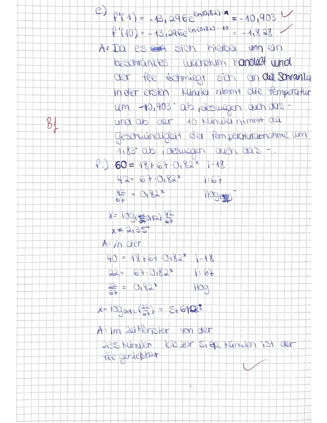 1. Prüfungsteil - hilfsmittelfrei - 30 min.
1) (10 P.) Bestimmen Sie x.
a) ex+3 = 11 en
X+3=en(1)1-3
X=-3
d) 25* = 5
QI Mathe LK
3. Klausur
