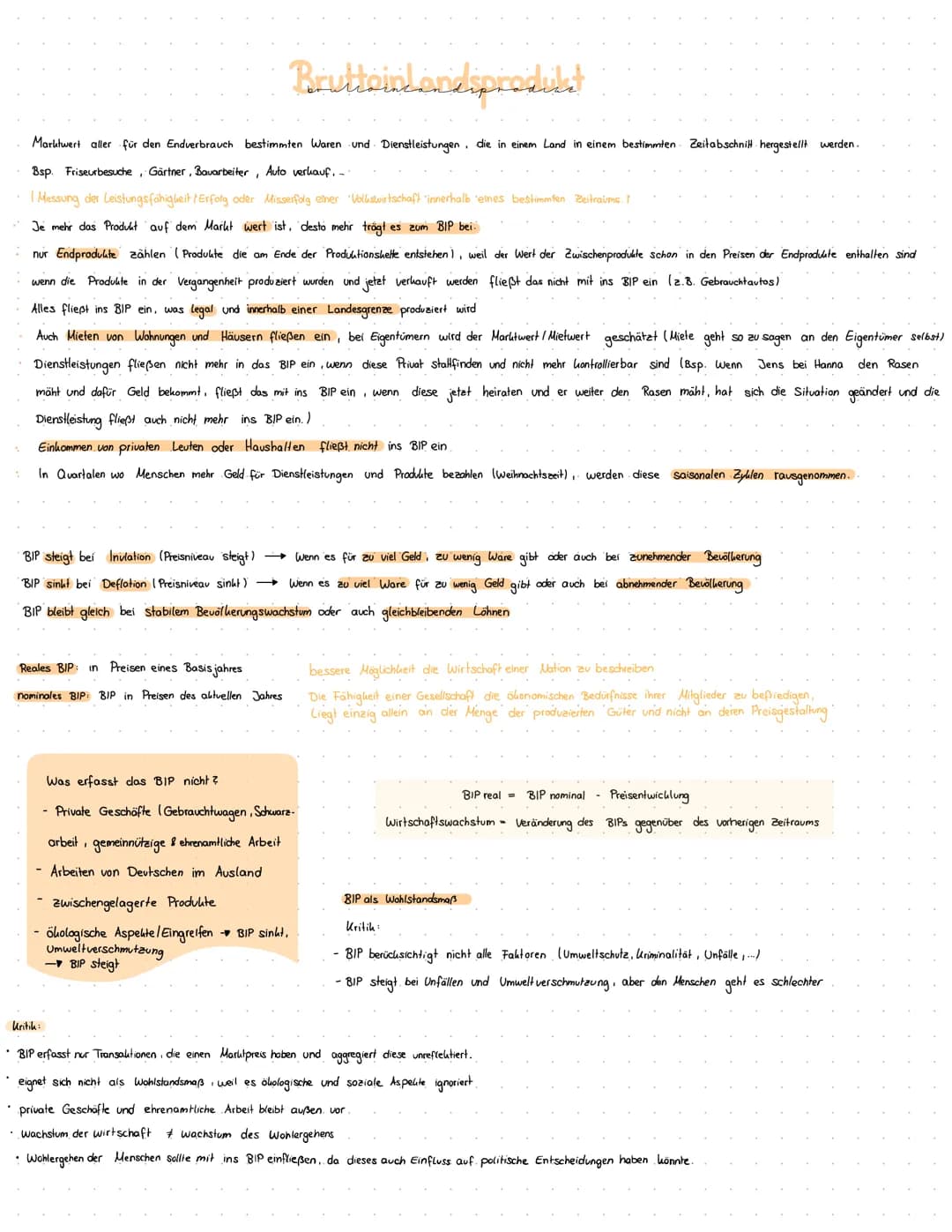 Bruttoincond product
Marktwert aller für den Endverbrauch bestimmten Waren und Dienstleistungen, die in einem Land in einem bestimmten Zeita
