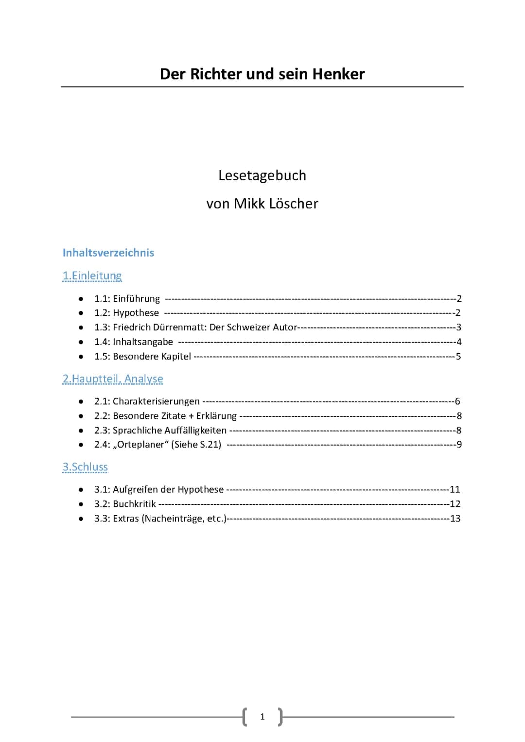 Der Richter und sein Henker: Zusammenfassung, Kapitel und Charakterisierung einfach erklärt