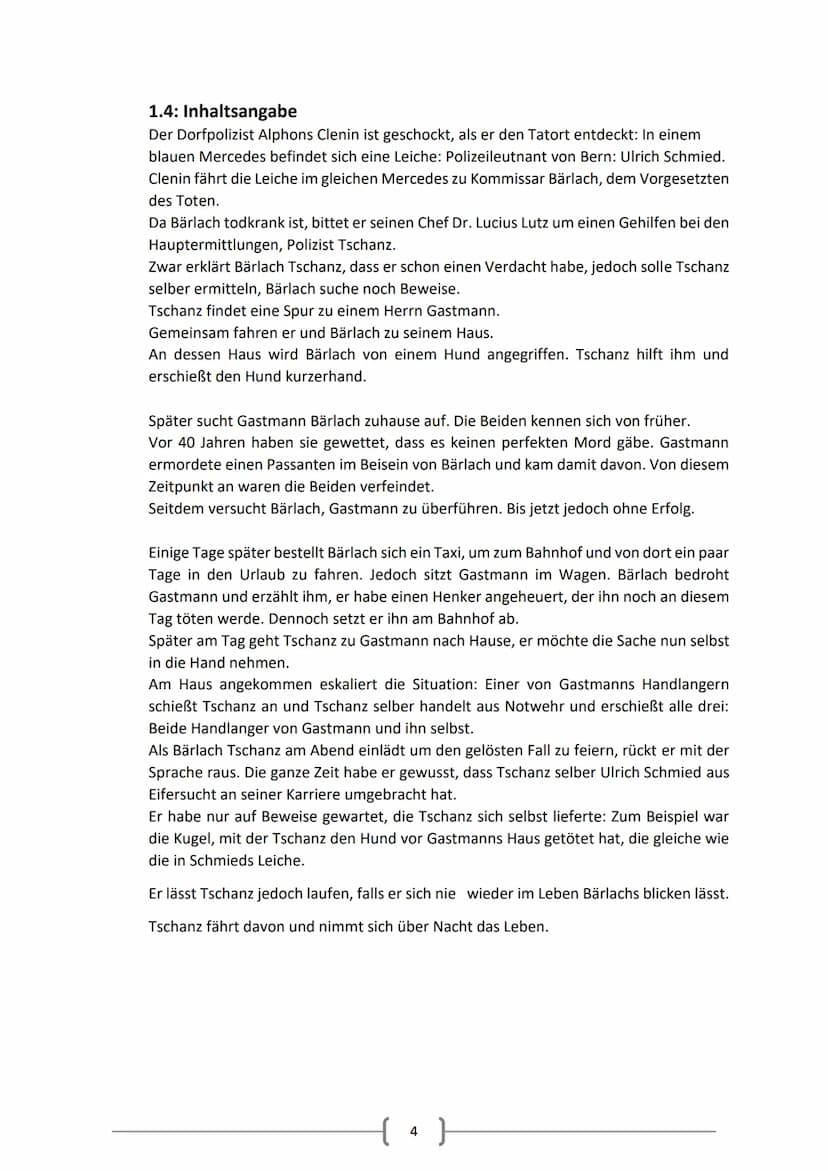 Inhaltsverzeichnis
1.Einleitung
●
●
●
●
2.Hauptteil, Analyse
Der Richter und sein Henker
● 2.1: Charakterisierungen
●
1.1: Einführung
1.2: H
