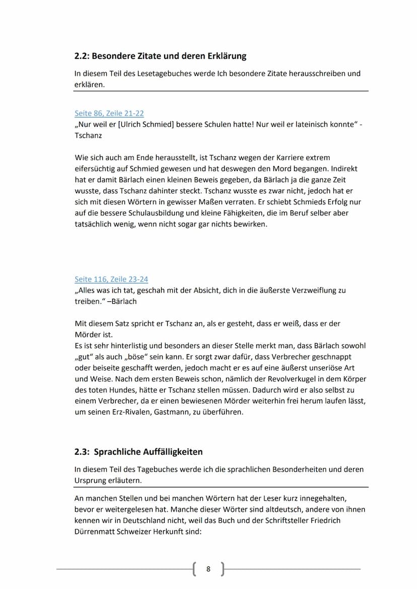 Inhaltsverzeichnis
1.Einleitung
●
●
●
●
2.Hauptteil, Analyse
Der Richter und sein Henker
● 2.1: Charakterisierungen
●
1.1: Einführung
1.2: H