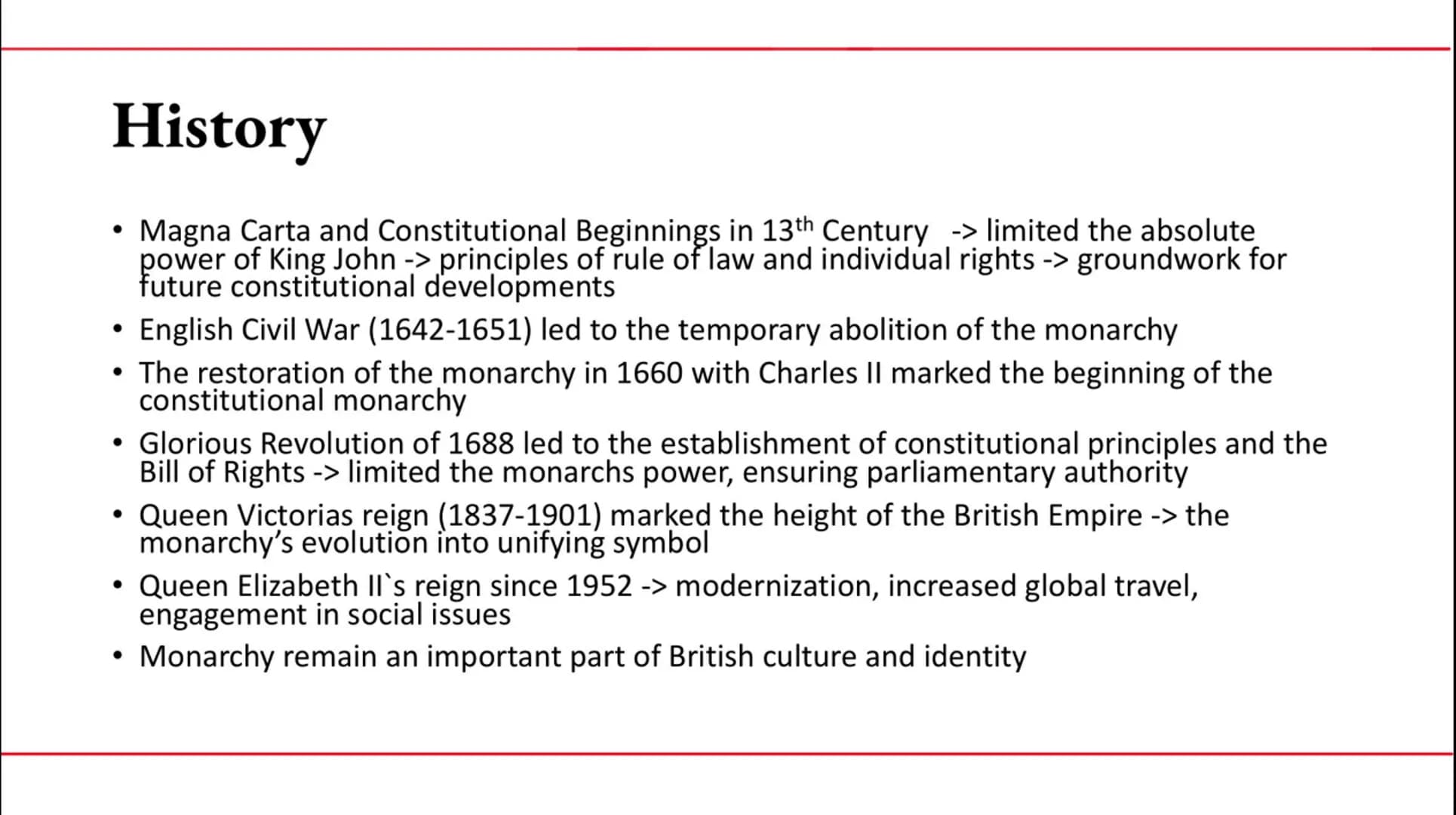 4200000
Royalty in Great Britain:
Understanding
The Menarchy
A CEN
TENT
1. History of the Monarchy
2. The Role of the Monarch
3. The Royal F