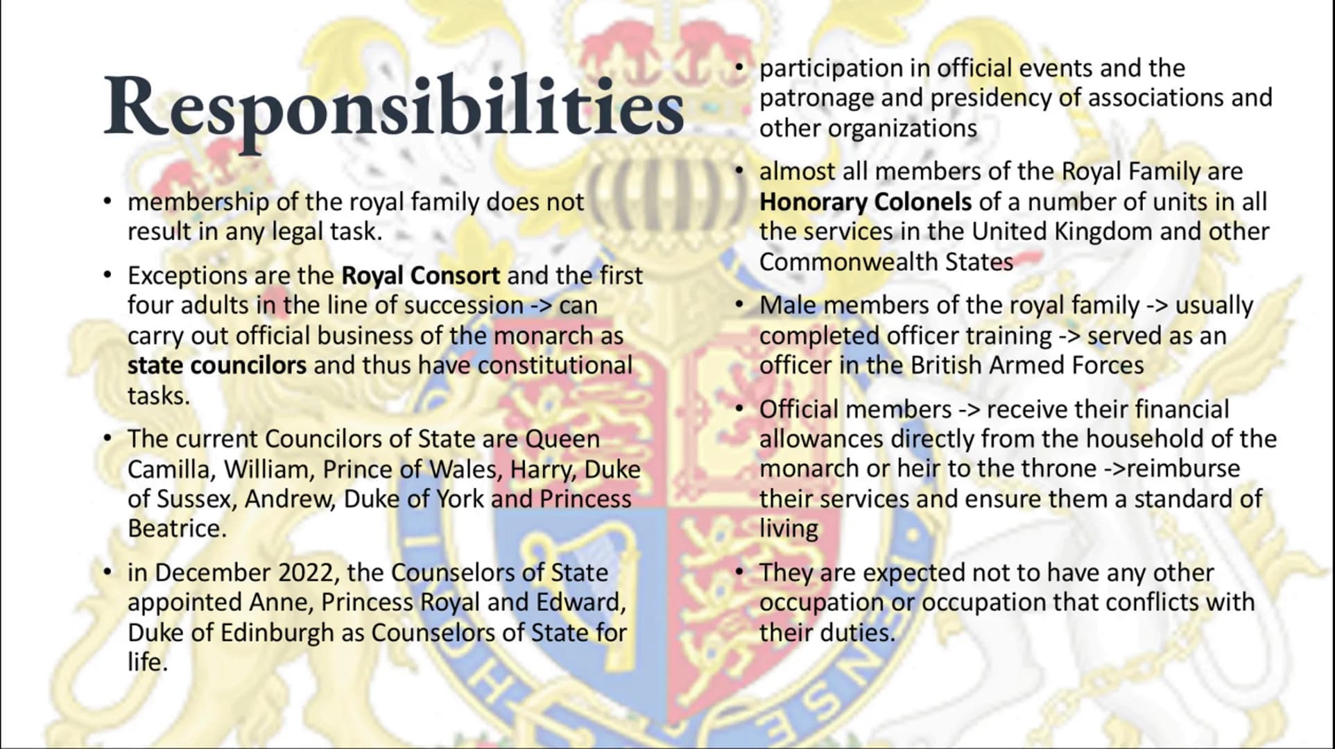 4200000
Royalty in Great Britain:
Understanding
The Menarchy
A CEN
TENT
1. History of the Monarchy
2. The Role of the Monarch
3. The Royal F