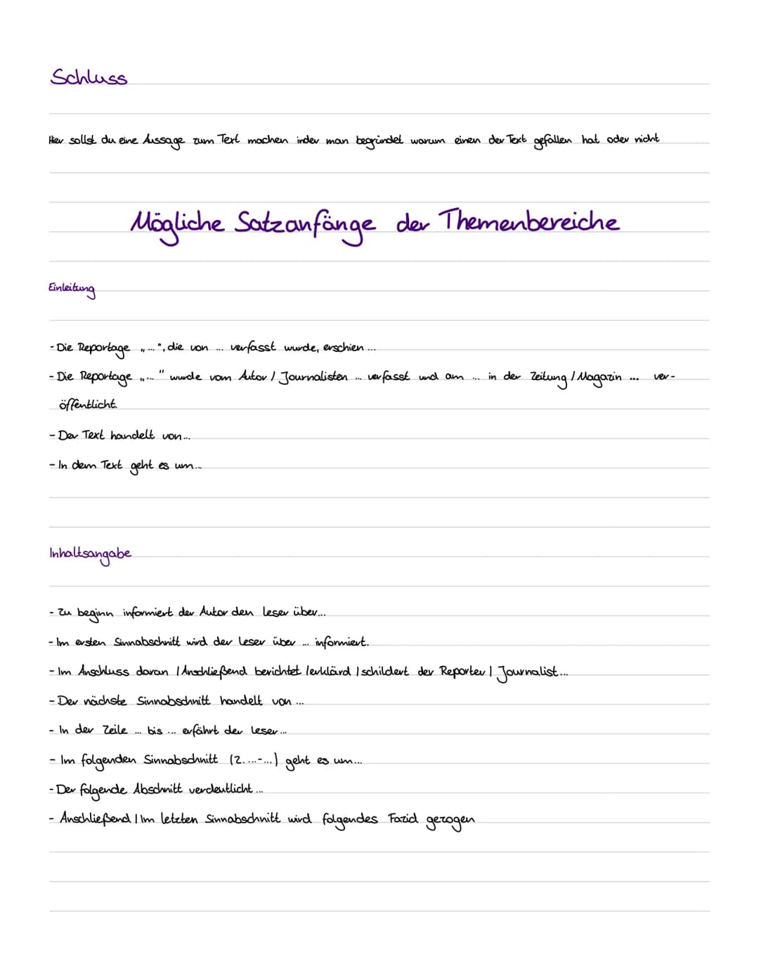 Einleitung
Titel, Name des Autor's, Quelle, Erscheinungsdatum, Kerninhalt
Inhalts zusammenfassung
TGA ZUSAMMENFASSUNG
In Sinnabschnitte unte