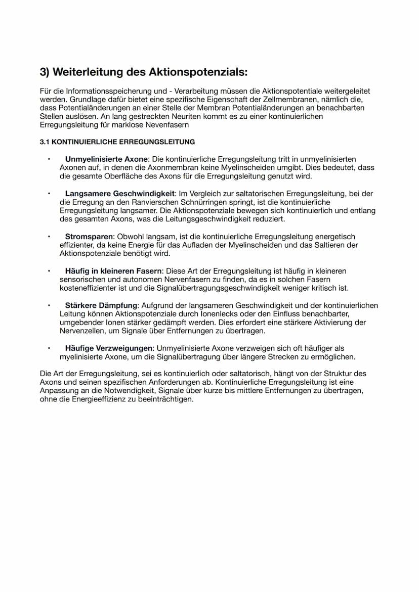 Themen LN 1
1) Bau und Funktion Nervenzelle
2) Ruhepotential und Aktionspotential
3) Weiterleitung des Aktionspotentials: kontinuierliche un