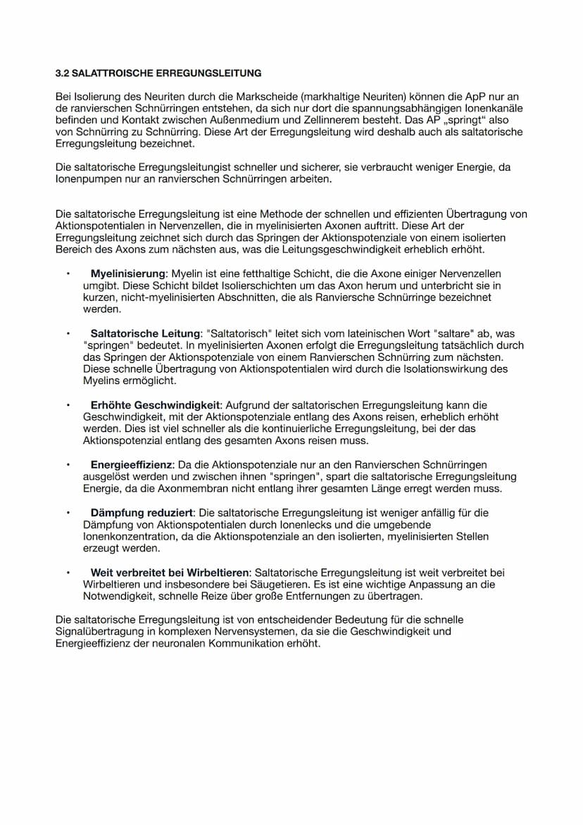 Themen LN 1
1) Bau und Funktion Nervenzelle
2) Ruhepotential und Aktionspotential
3) Weiterleitung des Aktionspotentials: kontinuierliche un