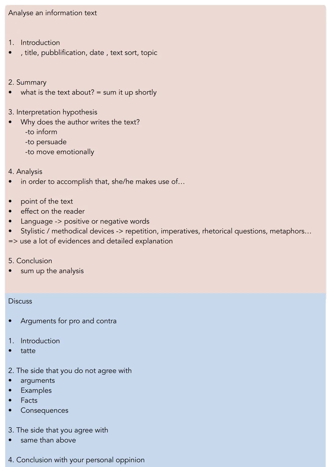 Analyse , discuss, comment on, useful phrases