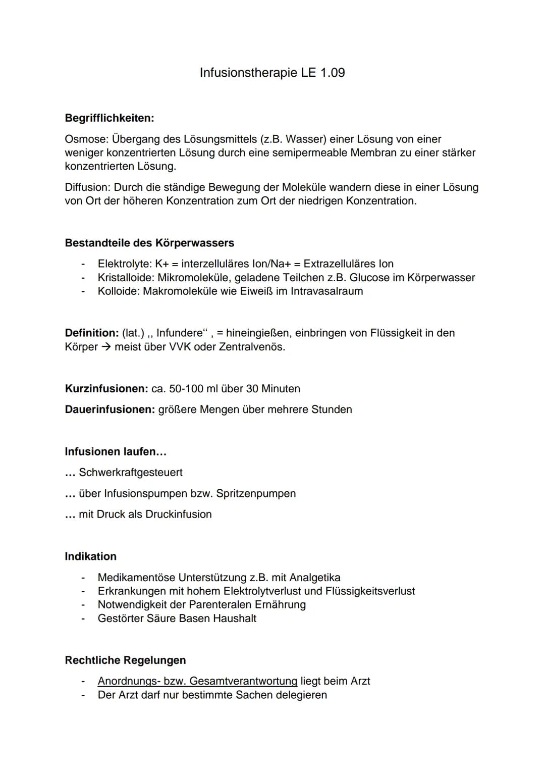Begrifflichkeiten:
Osmose: Übergang des Lösungsmittels (z.B. Wasser) einer Lösung von einer
weniger konzentrierten Lösung durch eine semiper