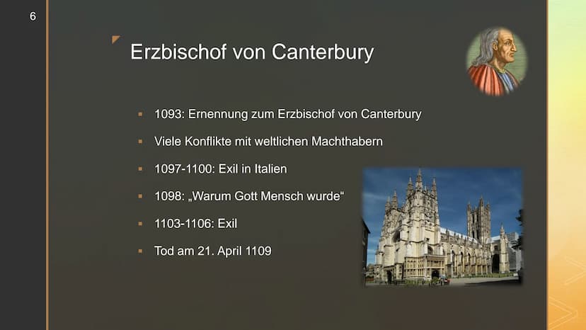 Anselm von
Canterbury 2
Gliederung
▪ Kindheit und Jugend
Beitritt und erste Jahre im Kloster
Zeit als Prior/Abt
Erzbischof von Canterbury
Na