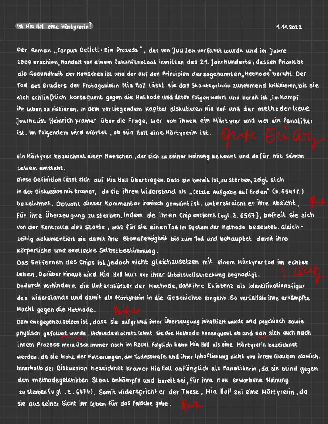 14 Punkte Erörterung zu Corpus Delicti