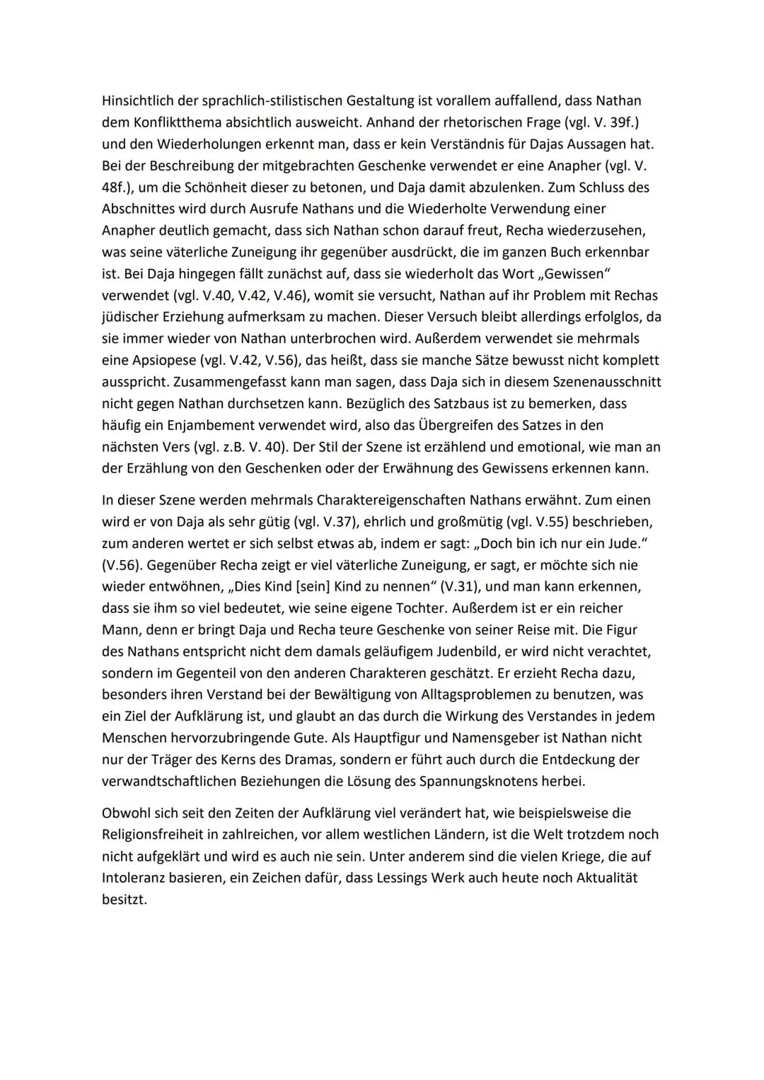 Analyse der Verse 29-64
Gotthold Ephraim Lessing lebte von 1729 bis 1781 und war einer der bekanntesten
deutschen Vertreter der Aufklärung, 