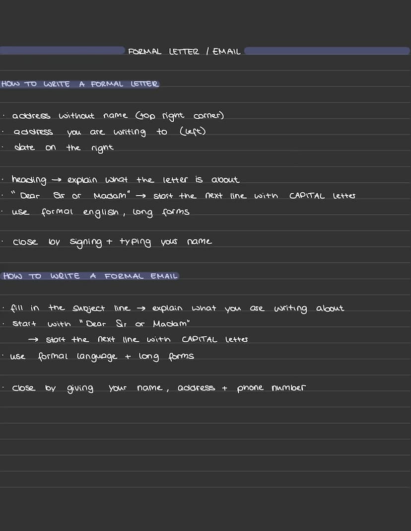 INTRODUCTION
salutation (dear...)
basic informations
MAIN PART
talking about
→what
the
MEDIATION
3 CONCLUSION
→ text
content
is important?
w