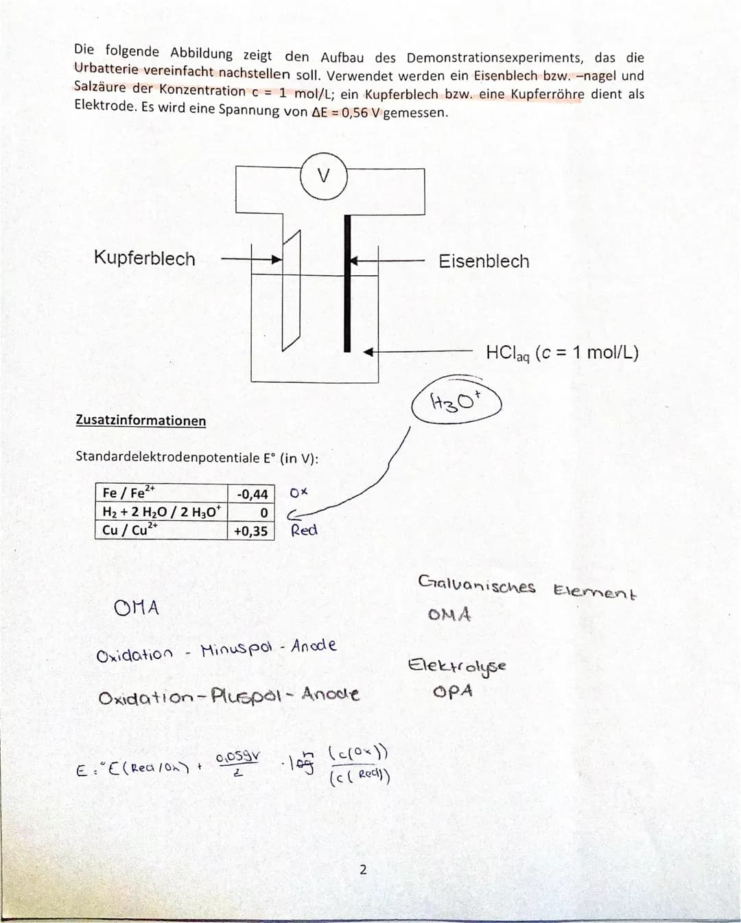 Klausur unter Abiturbedingungen:
Elektrochemie und Farbstoffe
Zugelassene Hilfsmittel: WTR, PSE, Wörterbuch zur deutschen Rechtschreibung
Au