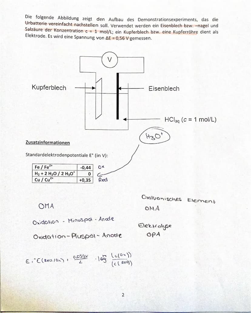 Klausur unter Abiturbedingungen:
Elektrochemie und Farbstoffe
Zugelassene Hilfsmittel: WTR, PSE, Wörterbuch zur deutschen Rechtschreibung
Au