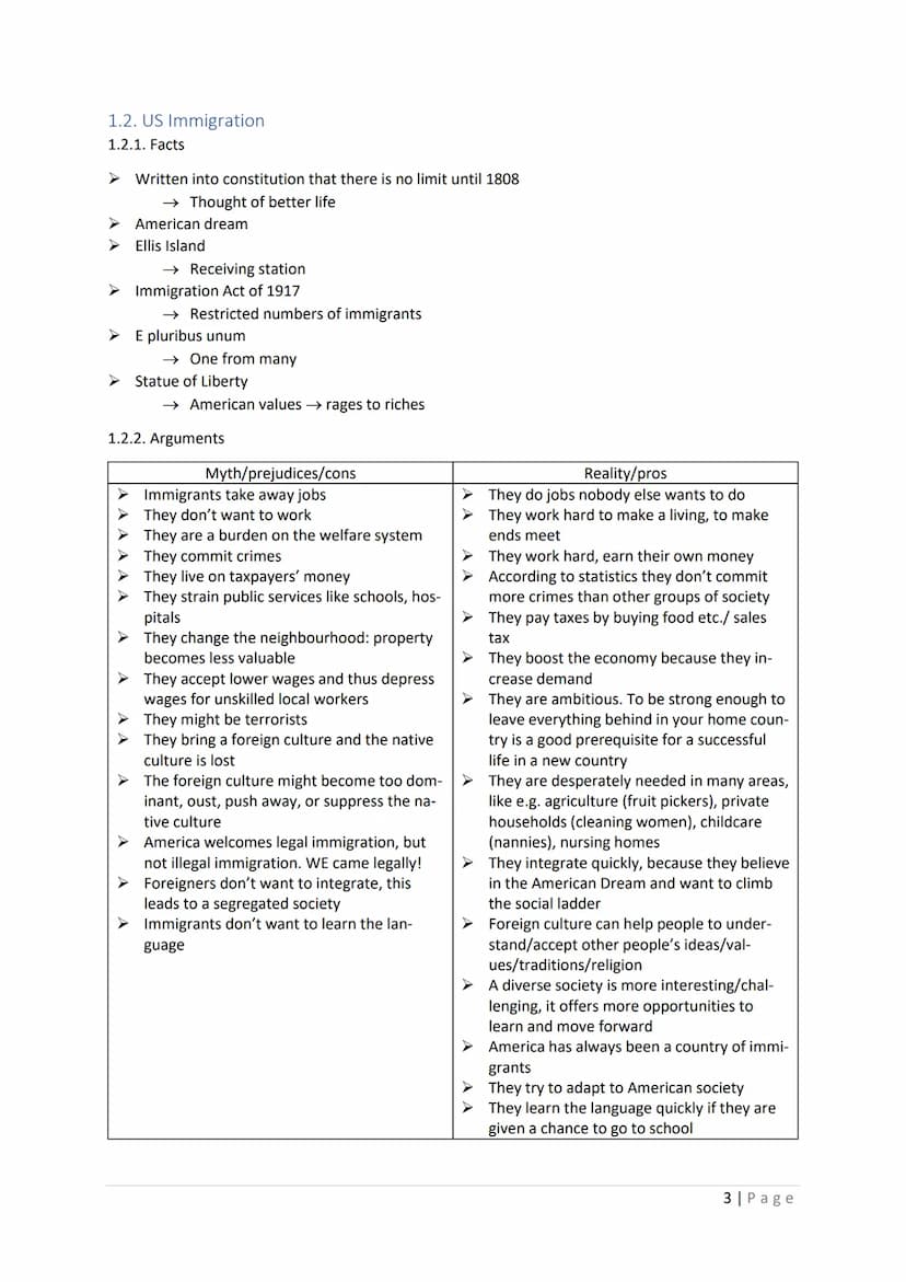 ENGLISCH ABITUR
2022
LETIZIA BIBERGER Content
1. Immigration
1.1. UK Immigration
1.2. US Immigration........
2. British identity and divisio