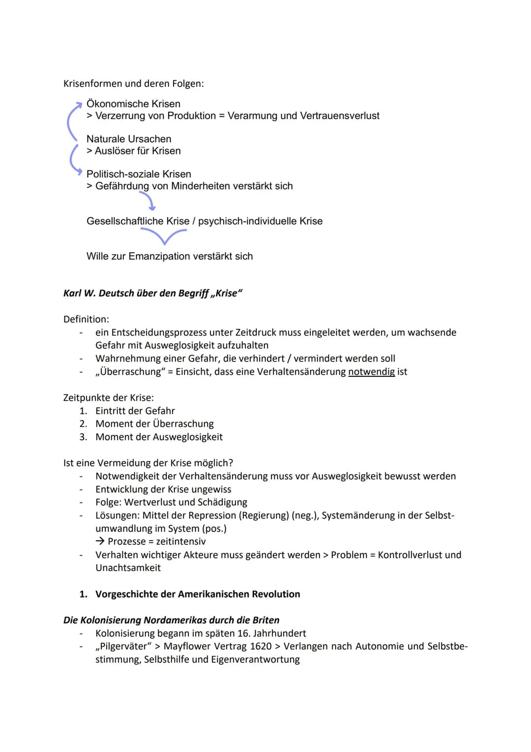 Amerikanische Unabhängigkeit / „American Revolution"
Krisen, Umbrüche und Revolutionen (1. Semester)
Revolution
Merkmale:
Umsturz bestehende