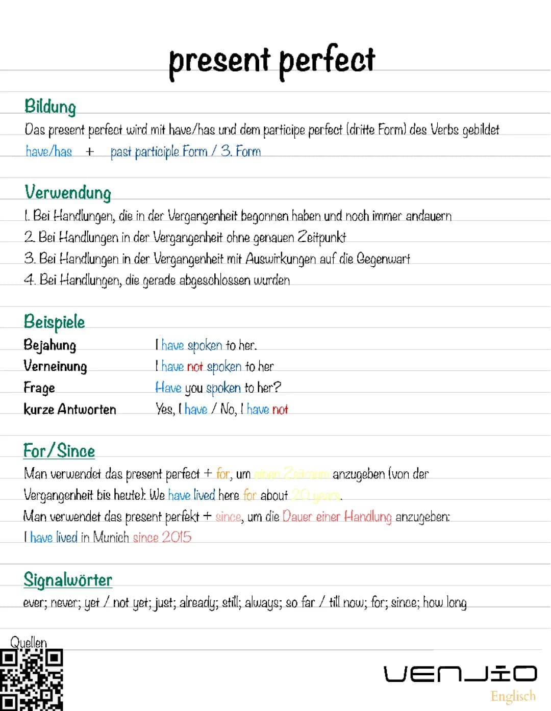 present perfect
