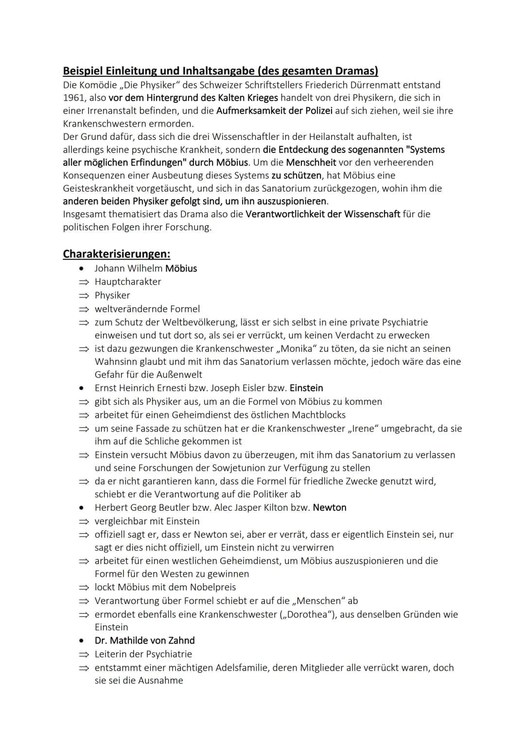 Szenenanalyse - Aufbau:
Einleitung
⇒ evtl. Entstehungsgeschichte des Werkes
→ Autor und Art des Dramas
→ Titel des Dramas
auftretende Figure