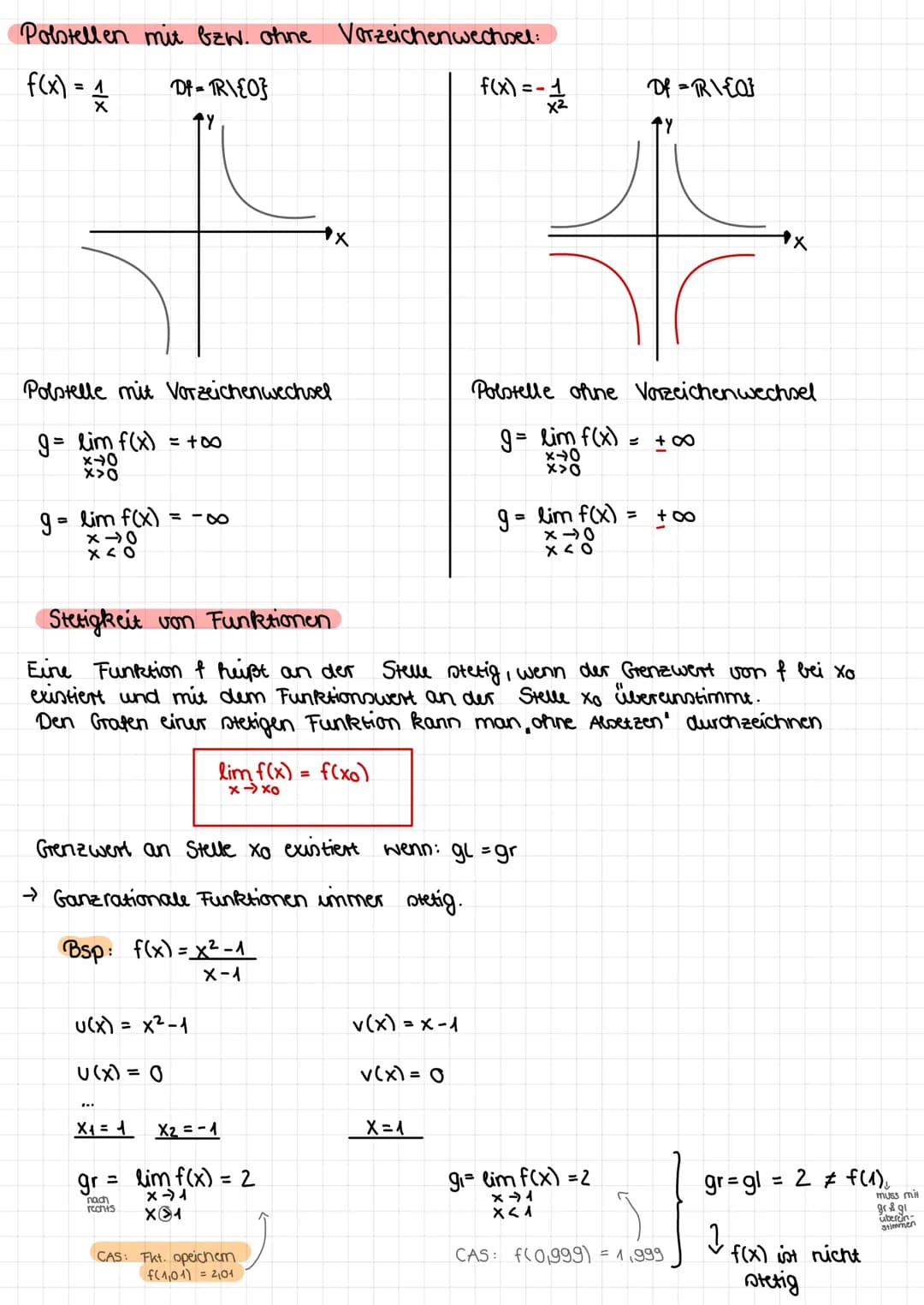 Grenzwerte von Funktionen
allgemeiner Funktionsterm:
GANZRATIONALE FUNKTIONEN:
f(x) = an•X² + an-1 • Xn-1
TIONALE
GEBROCHENRATIONALE FUNKTIO
