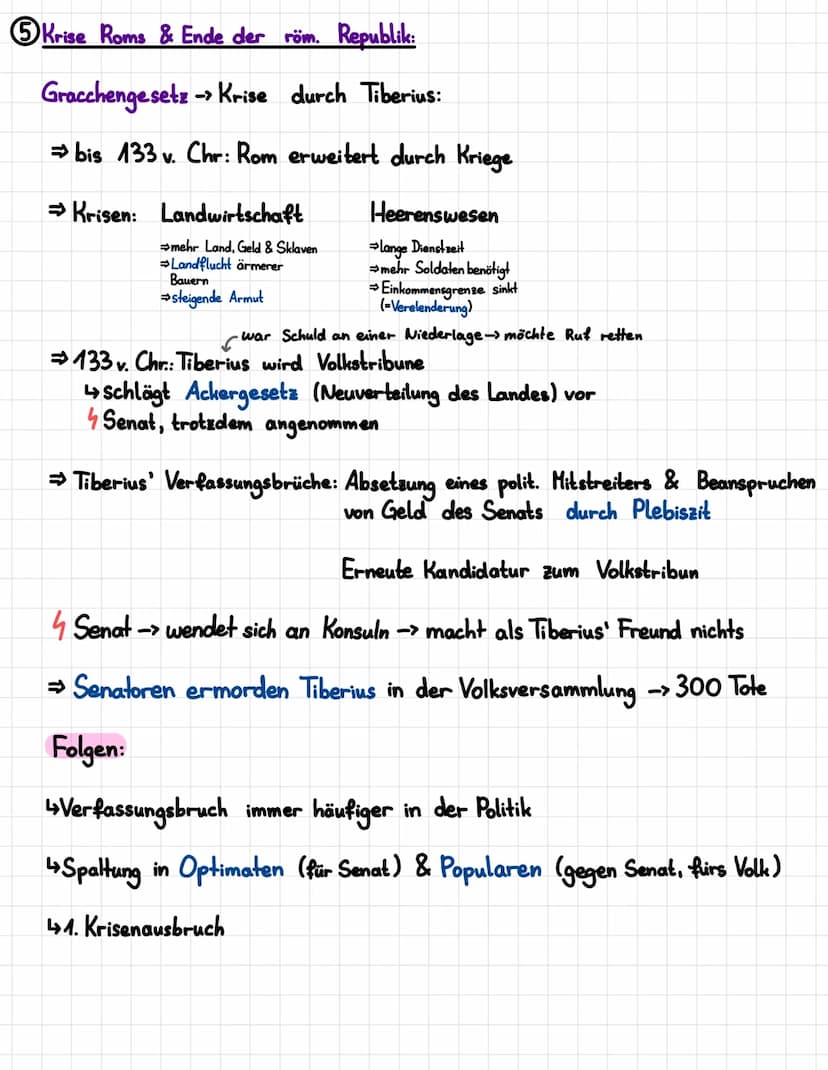 Grobe Einordnung Roms:
Königszeit
(Etruskische
Könige)
Geschichte
Republik
(,,res publica"
-Sache der
Offentlichkeit)
Kaiserzeit
2 Ständekäm