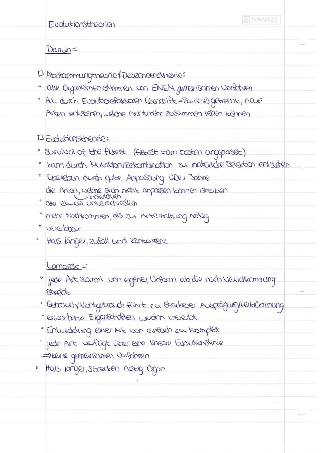 0
D
4
0
C
Die langfristige Vecindering von Organismen, die im Laufe vieler
Geneationen erfolgt!!
Evolutionsfaktoren
Mutation, Rekombination,