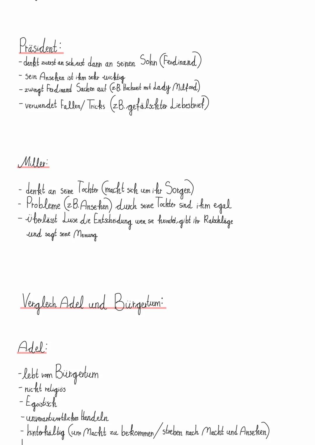 # Kabale und Liebe

Kabale Bedeutung:
Handlungsstrategie von Menschen
anderen zu Schaden

Personenbeziehungen:

Hofmarschall
von Kalb für In