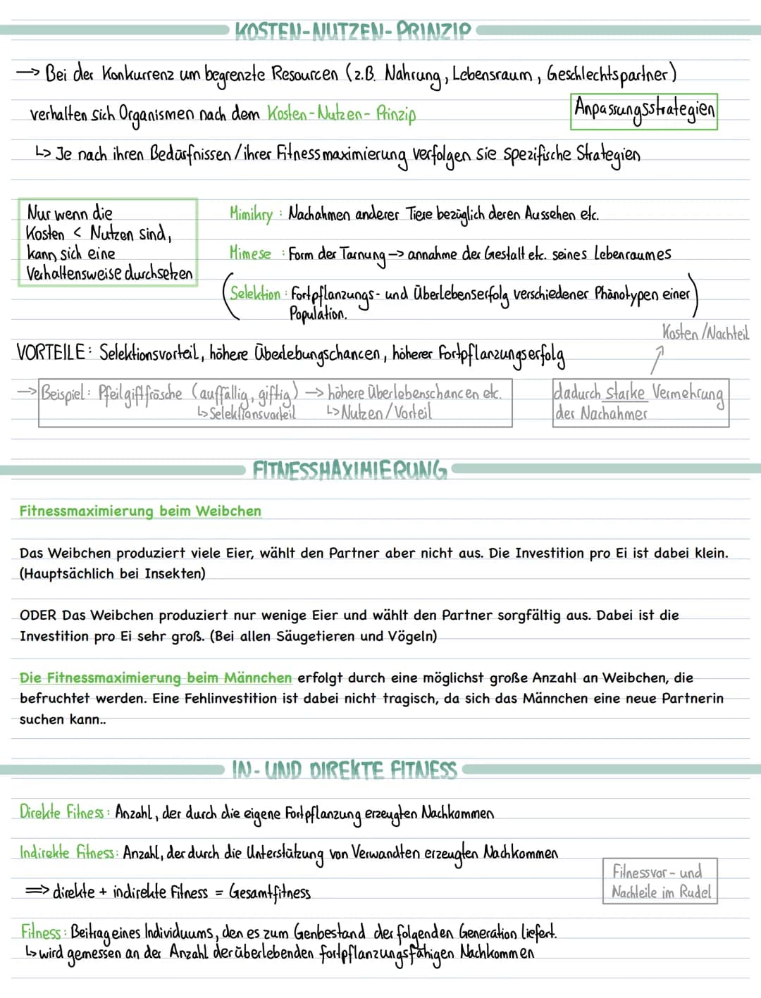 Lernzettel Biologie-Evolution
EVOLUTIONSFAKTOREN
Mutation, Rekombination inter- und intraspchromosomale, Selektion, Selektionsdruck, Gendrif