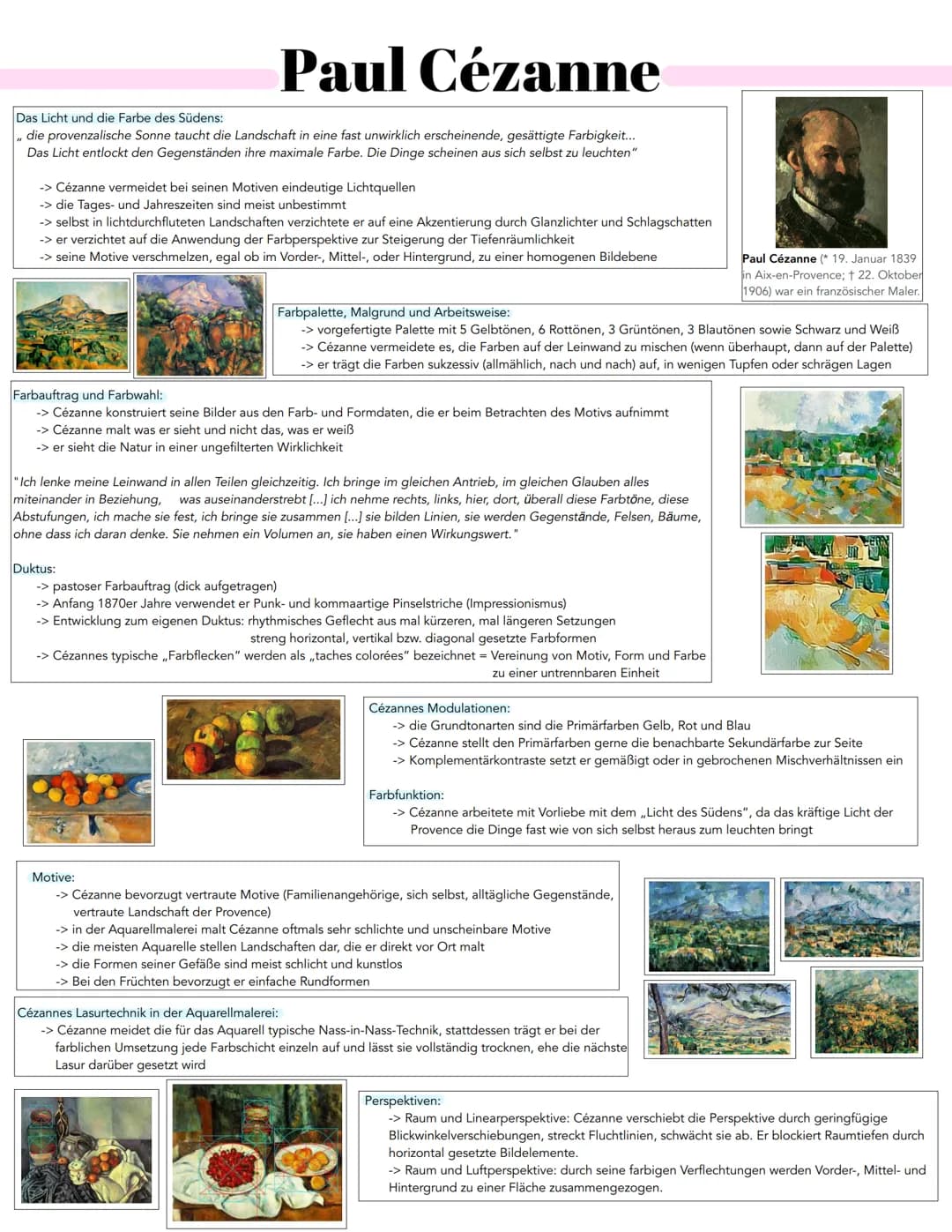 Paul Cézanne
Das Licht und die Farbe des Südens:
die provenzalische Sonne taucht die Landschaft in eine fast unwirklich erscheinende, gesätt