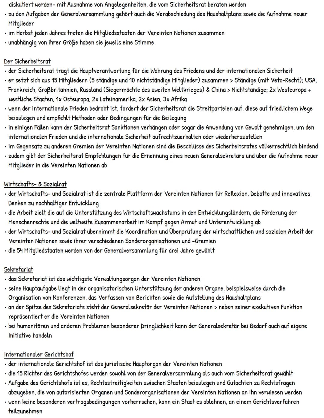 Die Vereinten Nationen (United Nations Organization)
-> zwischenstaatlicher Zusammenschluss von 193 Staaten und als globale internationale O