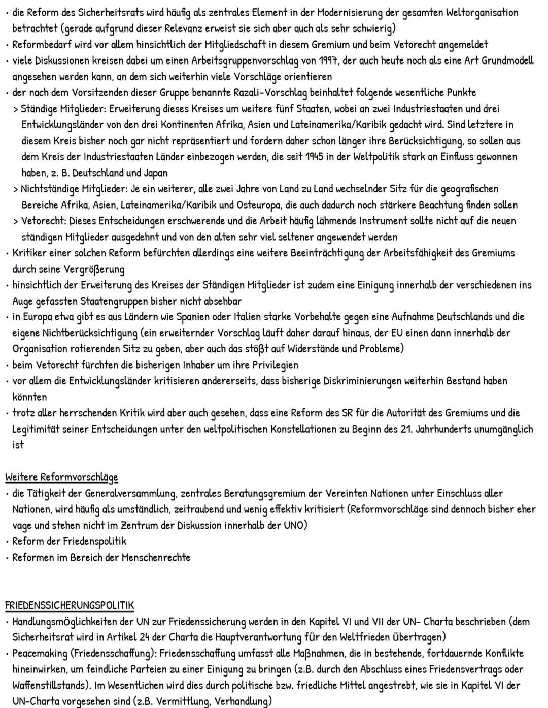 Die Vereinten Nationen (United Nations Organization)
-> zwischenstaatlicher Zusammenschluss von 193 Staaten und als globale internationale O