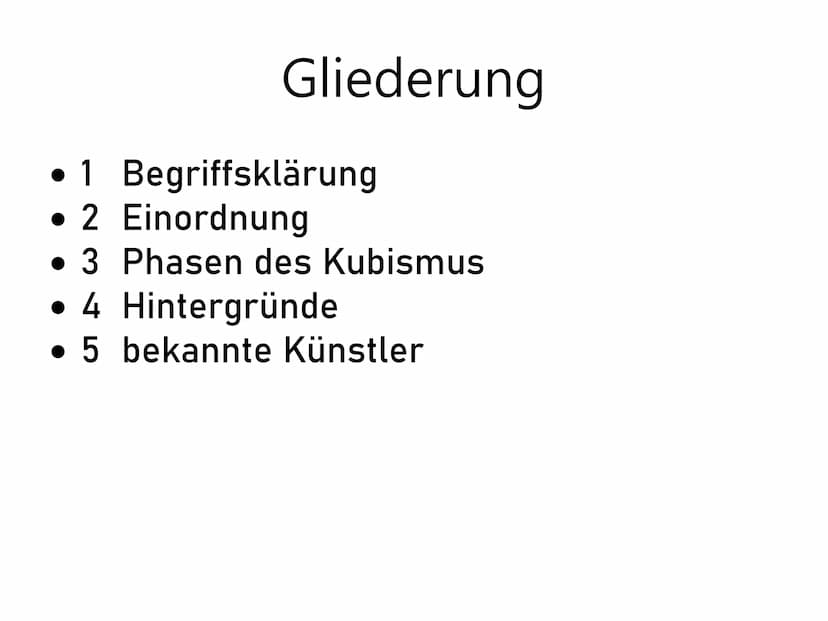Kubismus - Kunst im 20. Jahrhundert
Zu Beginn des 20. Jahrhunderts kam es zu einem bedeutenden Umbruch in
der Kunst: Expressionismus und Rea