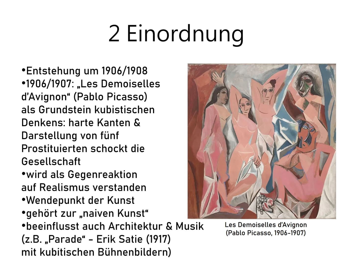 Kubismus - Kunst im 20. Jahrhundert
Zu Beginn des 20. Jahrhunderts kam es zu einem bedeutenden Umbruch in
der Kunst: Expressionismus und Rea