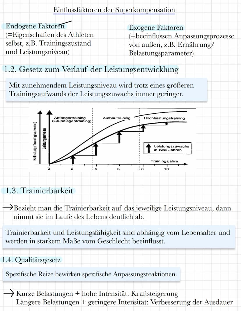 Sport
Marlene Kraut
K1 Klausur Nr. 1
(Thema 1-4)
Trainingsgesetze, Trainingsprinzipien und Ausdauer
1. Trainingsgesetze
1.1. Homöostase und 