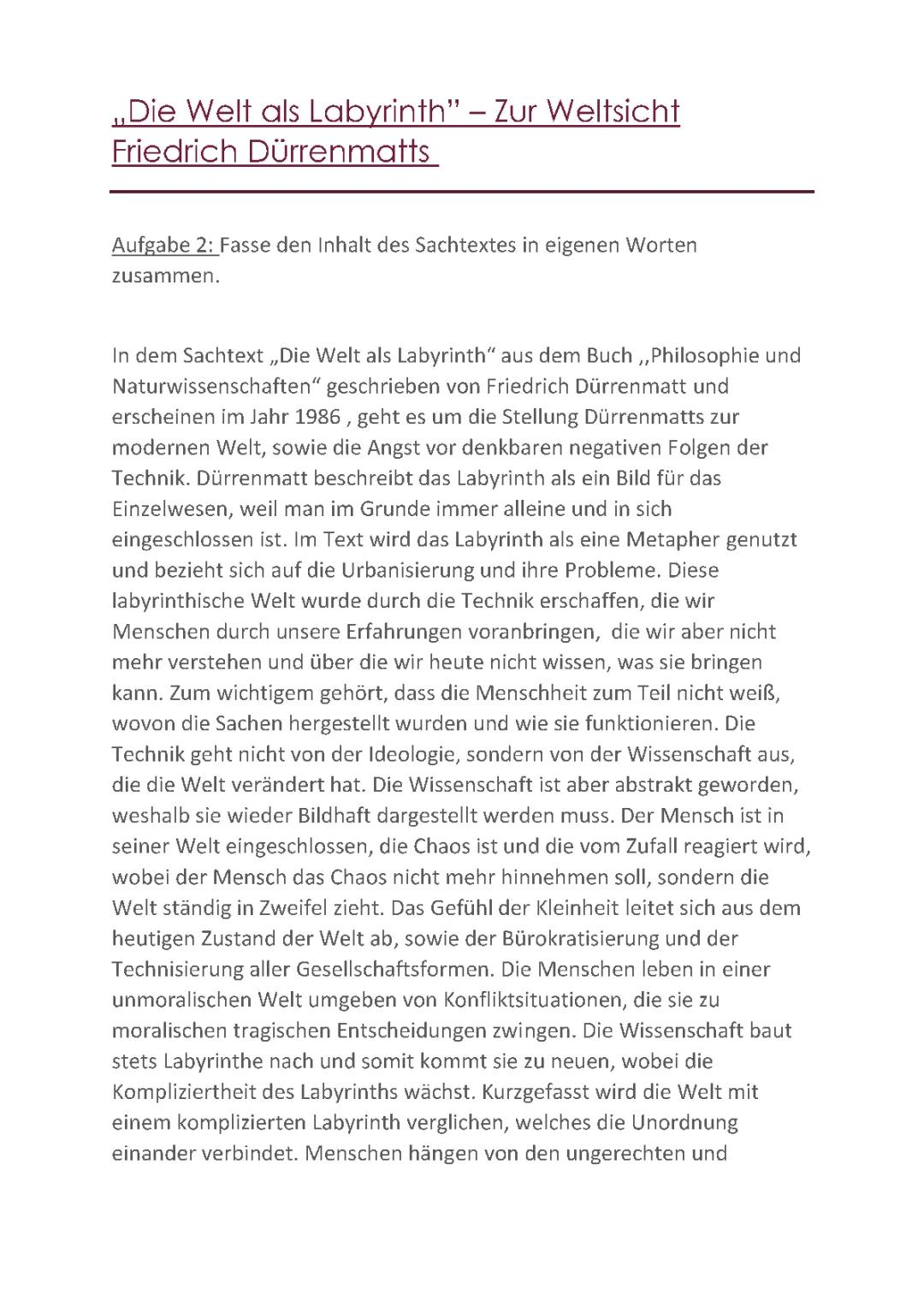 Entdecke Dürrenmatts Weltanschauung: Seine Besonderheiten und Die Physiker