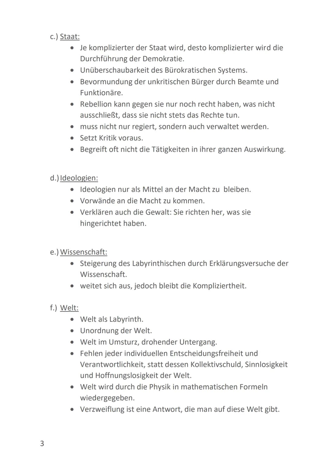 „Die Welt als Labyrinth” – Zur Weltsicht
Friedrich Dürrenmatts
Aufgabe 2: Fasse den Inhalt des Sachtextes in eigenen Worten
zusammen.
In dem