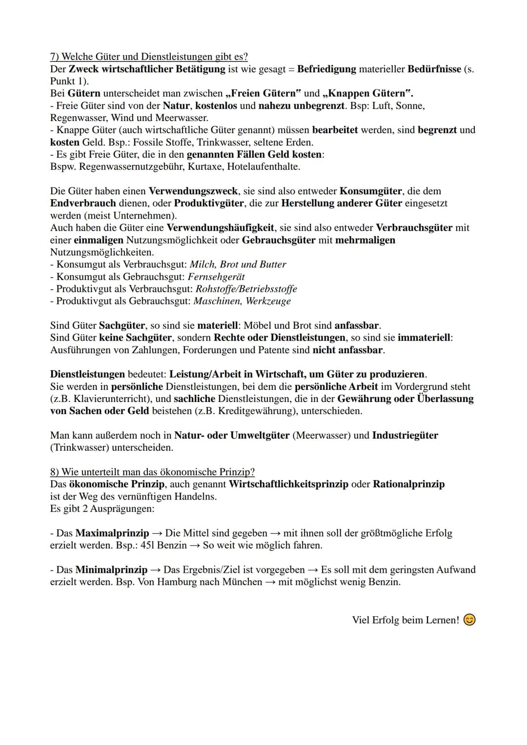 BVW Checklistenschlüssel - Bedürfnisse & Güter
1. Was bedeutet Wirtschaft?
2. Was sind Bedürfnisse?
3. Welche Arten der Bedürfnisse gibt es?