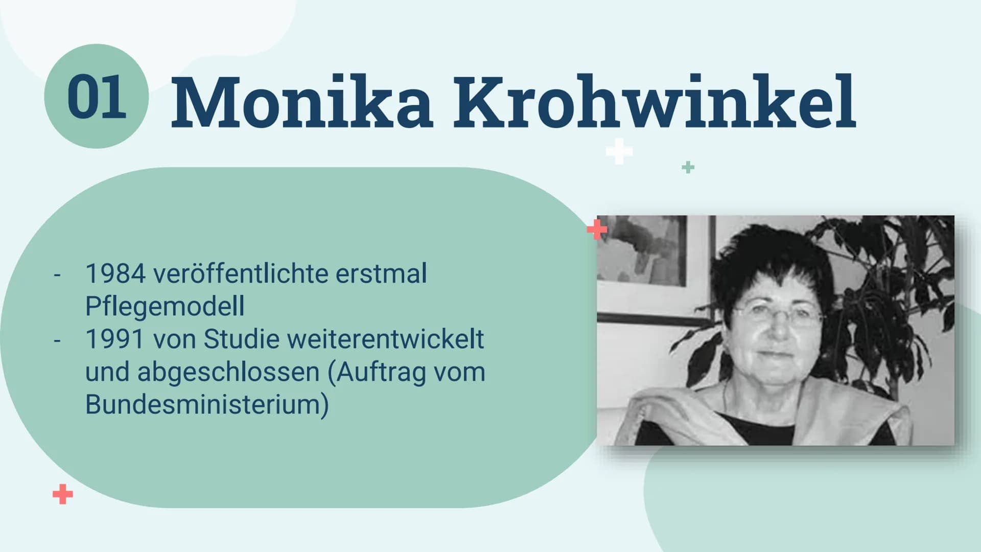 Das Pflegemodell
Nach Monika Krohwinkel
Cora Riedel Gliederung
01
03
Monika
Krohwinkel
Definition und
Ziel des
Pflegemodells
02 Die 13 AEDL`