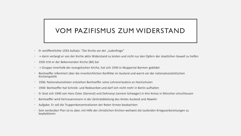 DIETRICH BONHOEFFER INHALTSVERZEICHNIS
I.
Eckdaten
2. Herkunft und Familie
3. Kindheit und Jugend
4. Studium + Barcelona-Berlin-New York
5. 