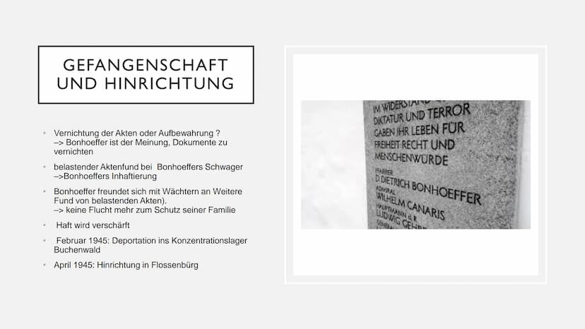 DIETRICH BONHOEFFER INHALTSVERZEICHNIS
I.
Eckdaten
2. Herkunft und Familie
3. Kindheit und Jugend
4. Studium + Barcelona-Berlin-New York
5. 