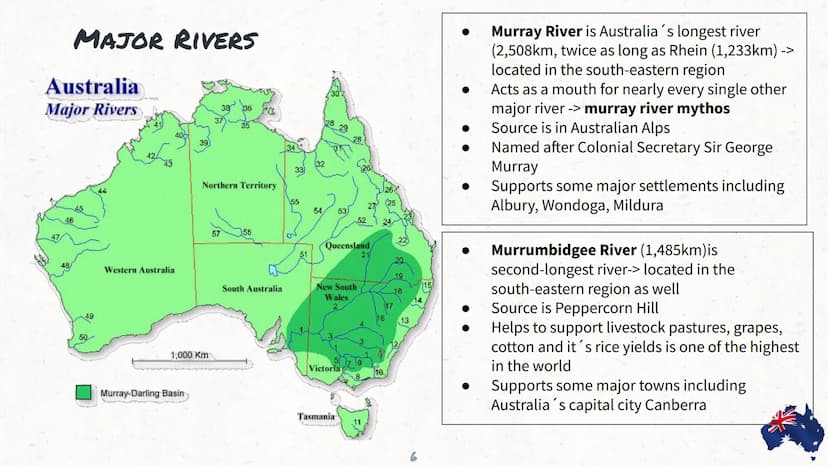 BY
AUSTRALIA GEOGRAPHY
CAPITAL
MAJOR RIVERS
MURRAY RIVER MYTHOS
▶ STATES
HISTORY
MAJOR AUTHORS
FAUNA OF AUSTRALIA
ABORIGINAL AUSTRALIANS
CON