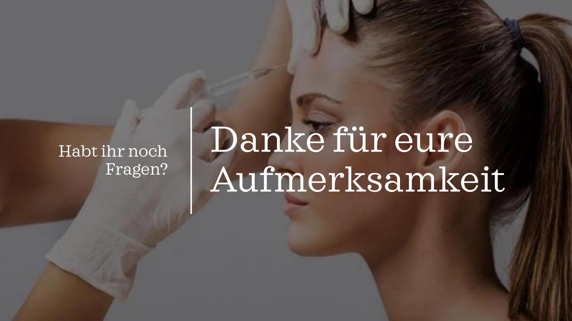 Botox
vom Gift zur
Faltenspritze Gliederung
Wirkstoff
Fallbeispiel
Geschichte
Wirkung
Verwendung &
Nutzen
Fun Facts BOTOX
0.9
10
ml
9.8
0.6
