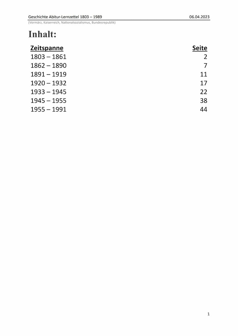 Geschichte Abitur 2024 Zusammenfassung, Klausuren und Lernzettel PDF (Geschichte) als PDF