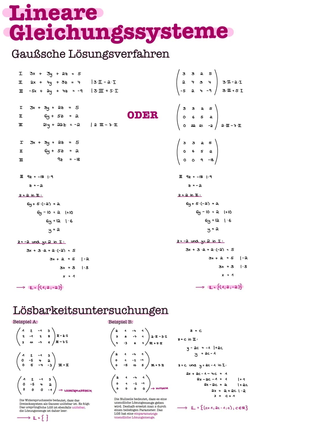 
<p>Im Folgenden werden wir uns mit linearen Gleichungssystemen und dem Gaußschen Lösungsverfahren beschäftigen.</p>
<h2 id="lgslsen">LGS lö