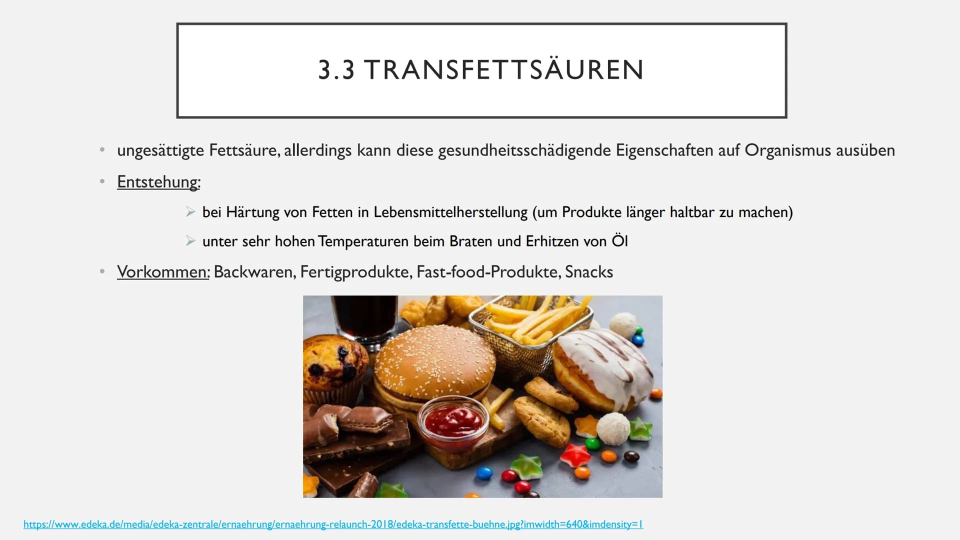 FETTE GLIEDERUNG
• I Allgemeines
2 Aufgaben der Fette
3 Unterteilung der Fettsäuren
• 3.1 gesättigte Fettsäuren
3.2 ungesättigte Fettsäuren
