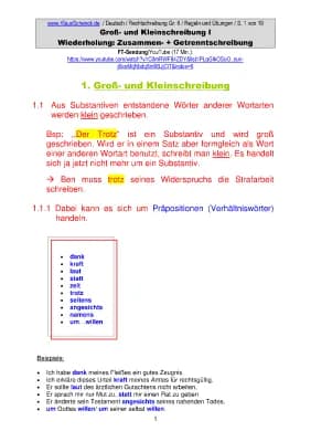 Know Rechtschreibung: Groß- u. Kleinschreibung I + Wiederholung zur Zusammen- u. Getrenntschreibung thumbnail